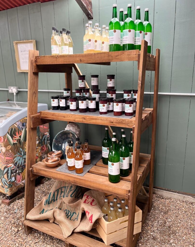 A display of products from Oast Farm.