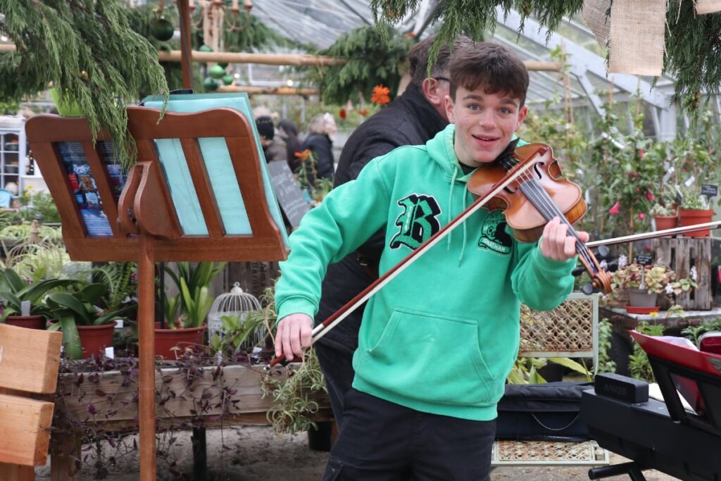 Felix playing the violin